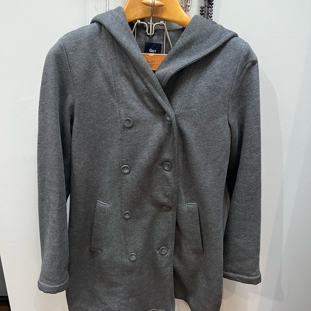 GAP Charcoal Double-Breasted Pea Coat